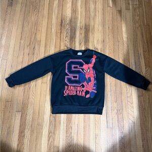 Marvel size 6 Black Spider-Man Graphic Pullover Sweater